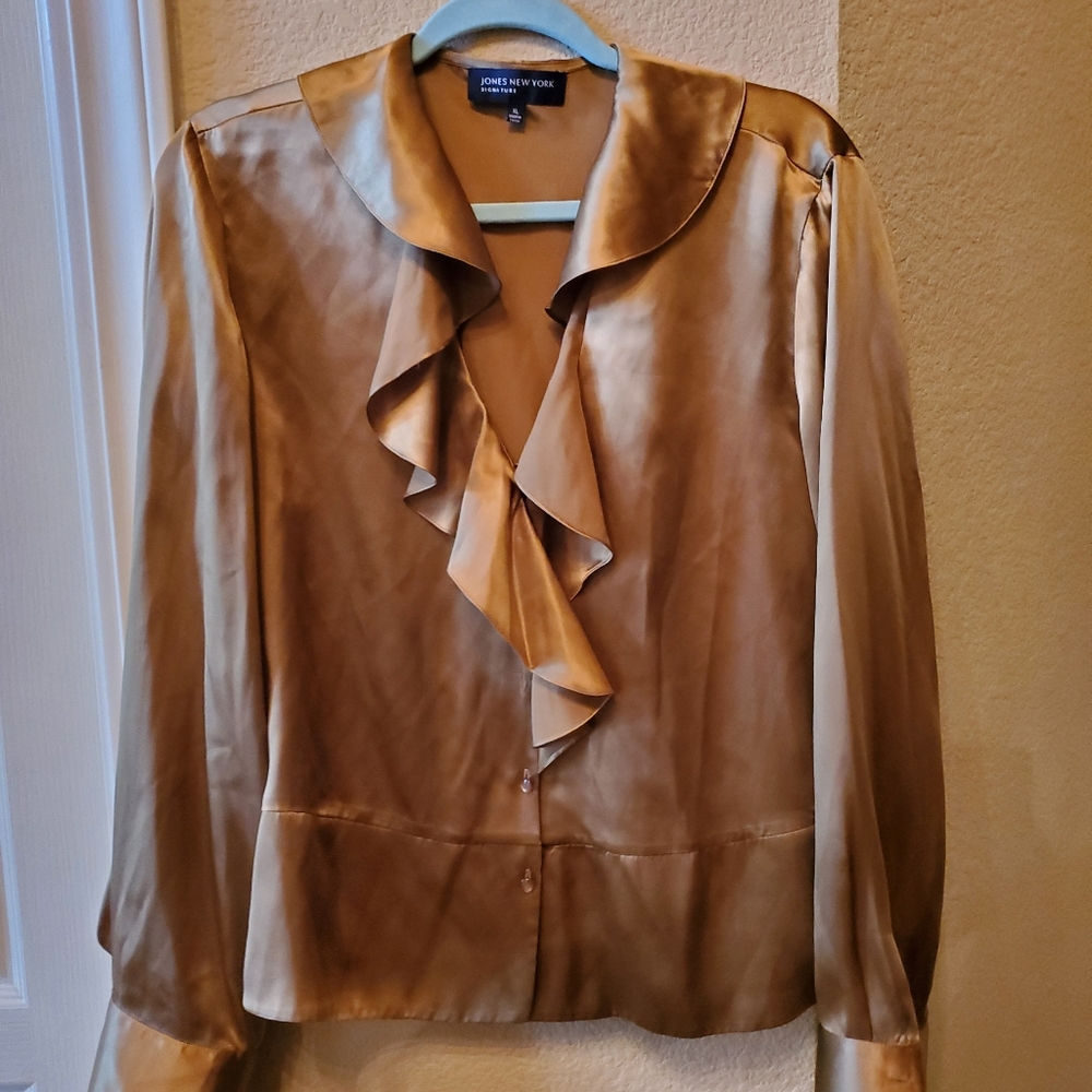 100% Silk Button Down Blouse